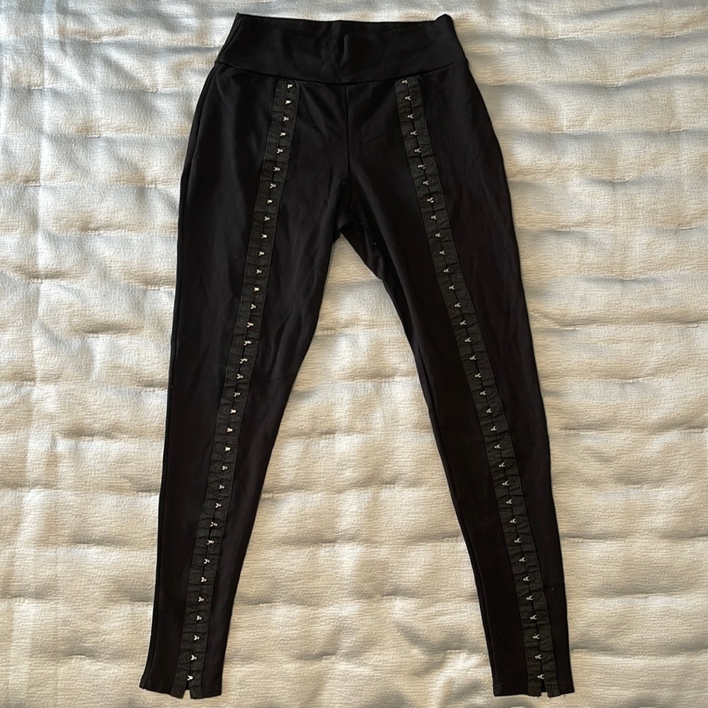 Black skinny leg pants